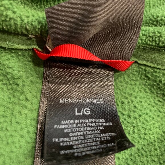 The North Face Men's Large L Green Grey Orange Full Zip Fleece Jacket Polartec - Picture 4 of 7